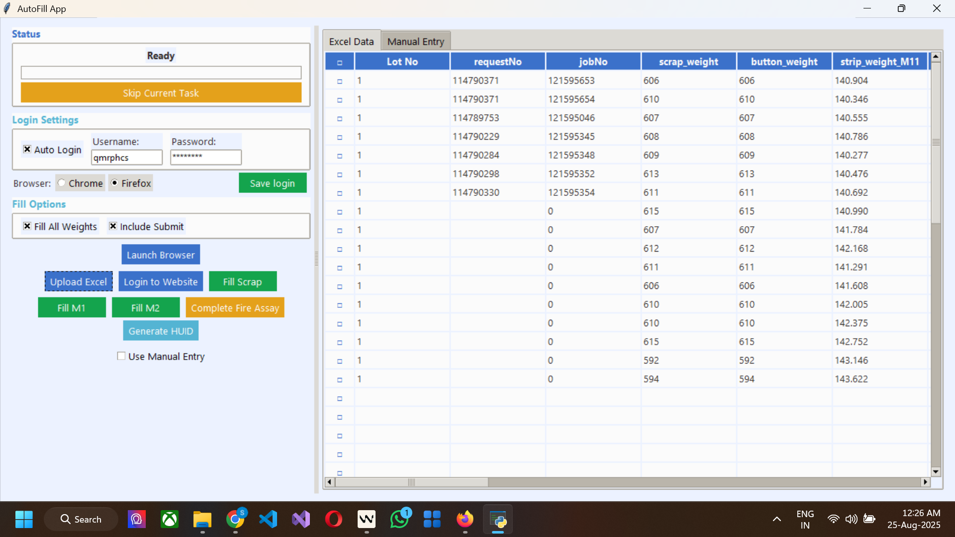 Assaying Automation screenshot 2
