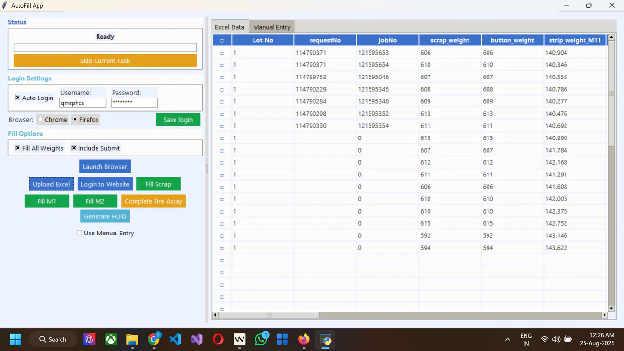 Assaying Automation screenshot 2